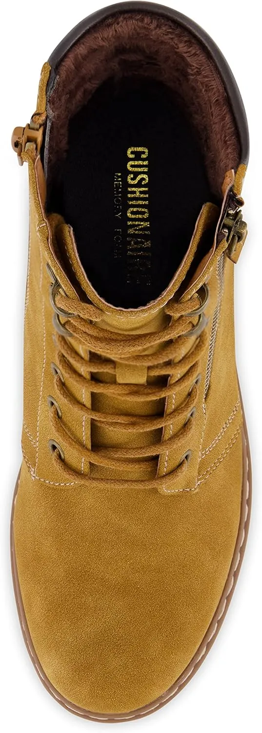CUSHIONAIRE Women's Ramsey Lace up boot  Memory Foam, Wide Widths Available