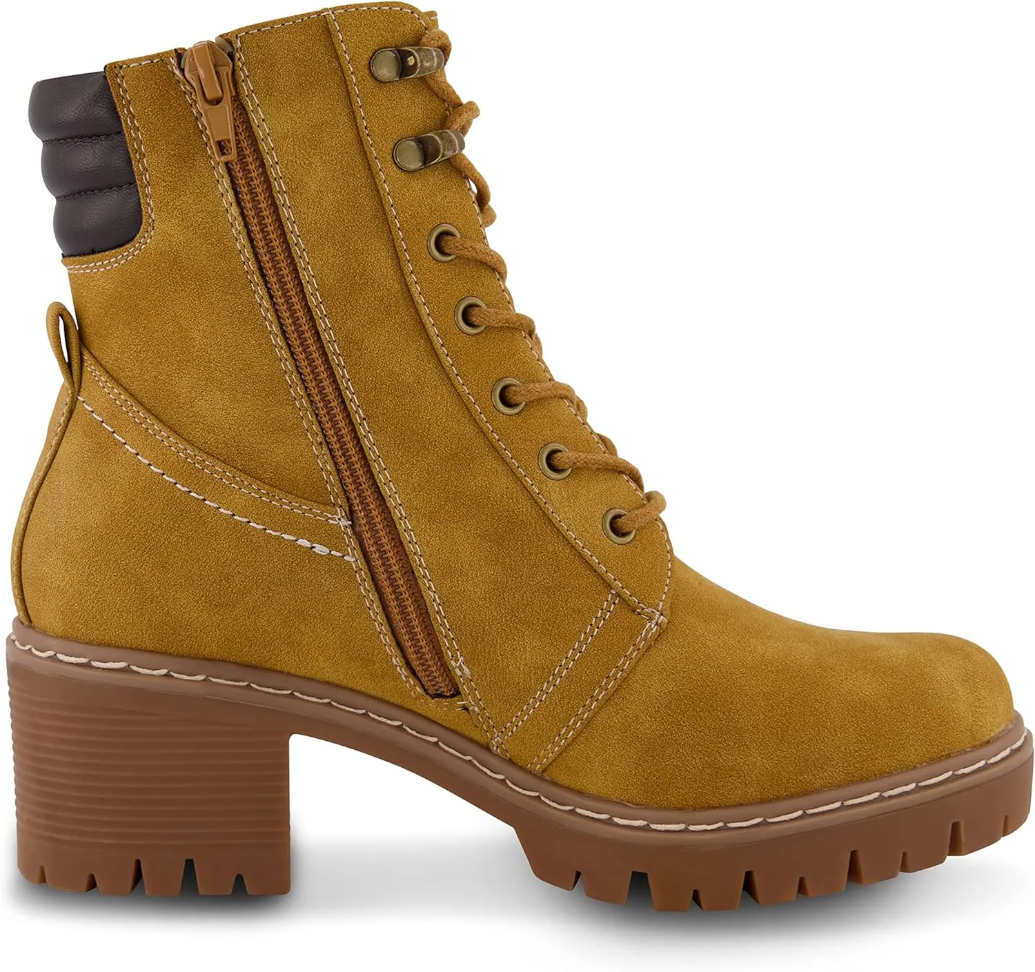 CUSHIONAIRE Women's Ramsey Lace up boot  Memory Foam, Wide Widths Available