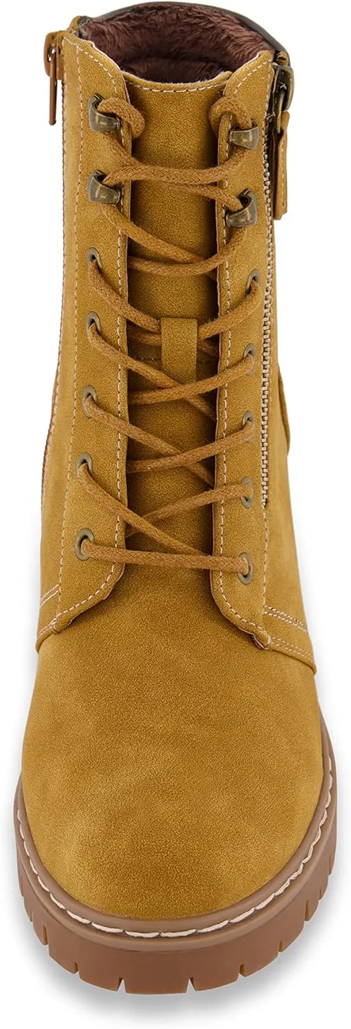 CUSHIONAIRE Women's Ramsey Lace up boot  Memory Foam, Wide Widths Available