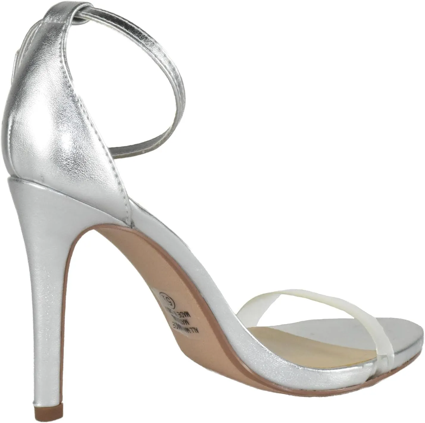 Delicious Shoes Women Ankle Strap Lucite Clear Band Stiletto High Heel Sandals Open Toe JACKEY-S