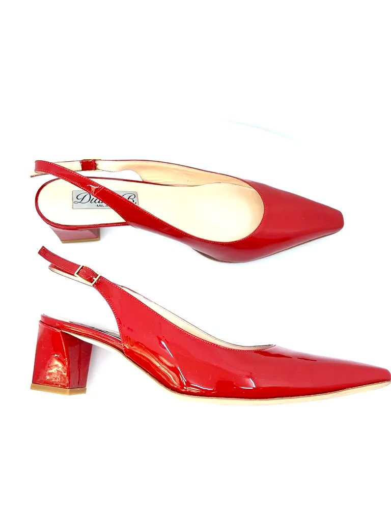 DIANE B. MILANO POINTED TOE SLINGBACK PUMPS