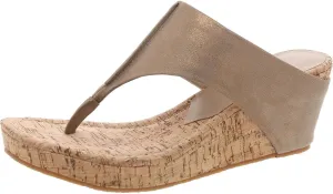 Donald J. Pliner Womens Metallic Wedge Sandals