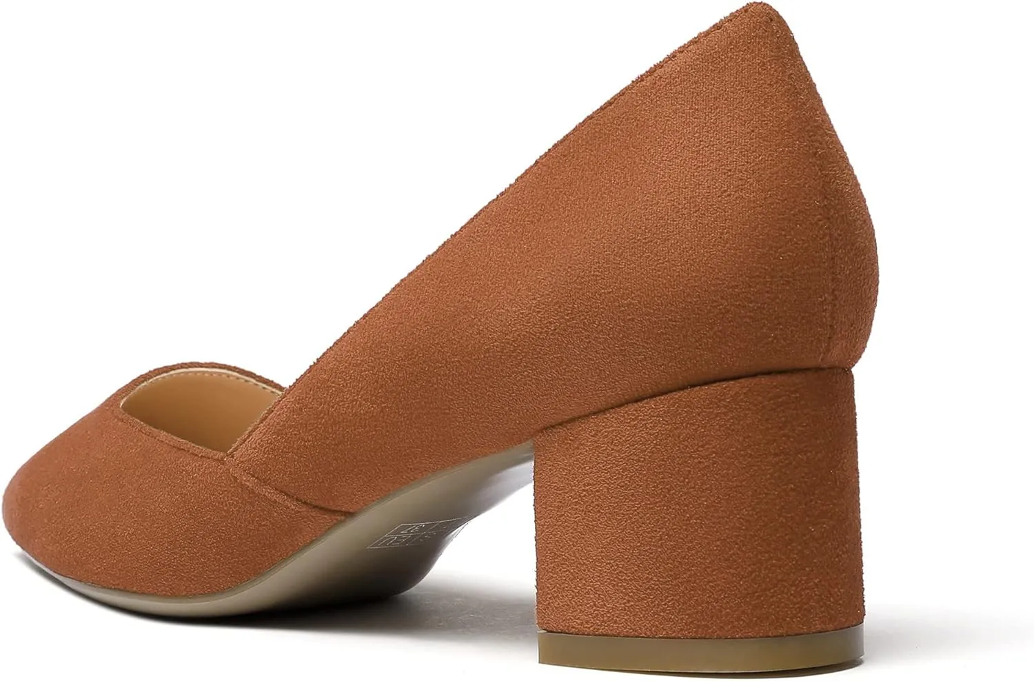 Eldof Women's Pointed Toe Cut Out D'Orsay Slip On Mid Block Heel Pumps Comfortable 2 Inch Block Heels for Dress Party Wedding