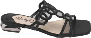 Fab Rhinestone Mesh Slide