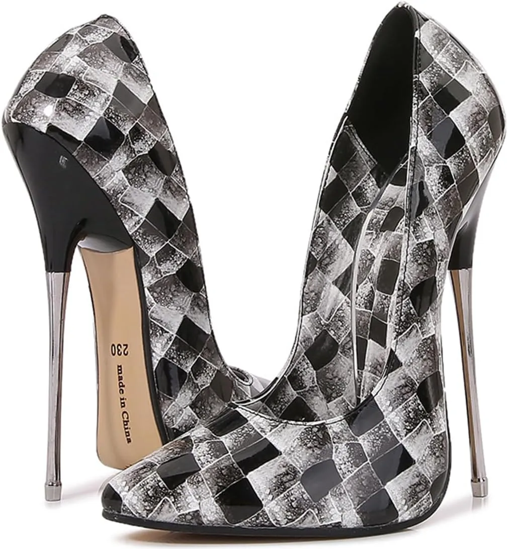 F&A LOVING Unisex Men's Women's Pointed Toe Stiletto High Heel Sexy Pumps