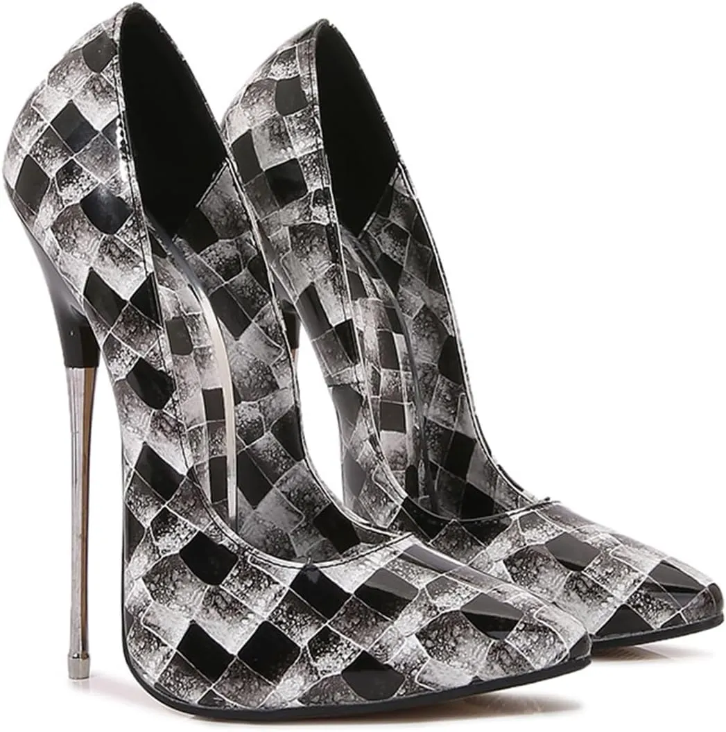 F&A LOVING Unisex Men's Women's Pointed Toe Stiletto High Heel Sexy Pumps