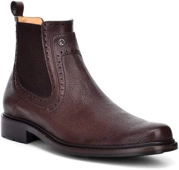 FRANCO CUADRA Men's Boot in Genuine Deer Leather Black