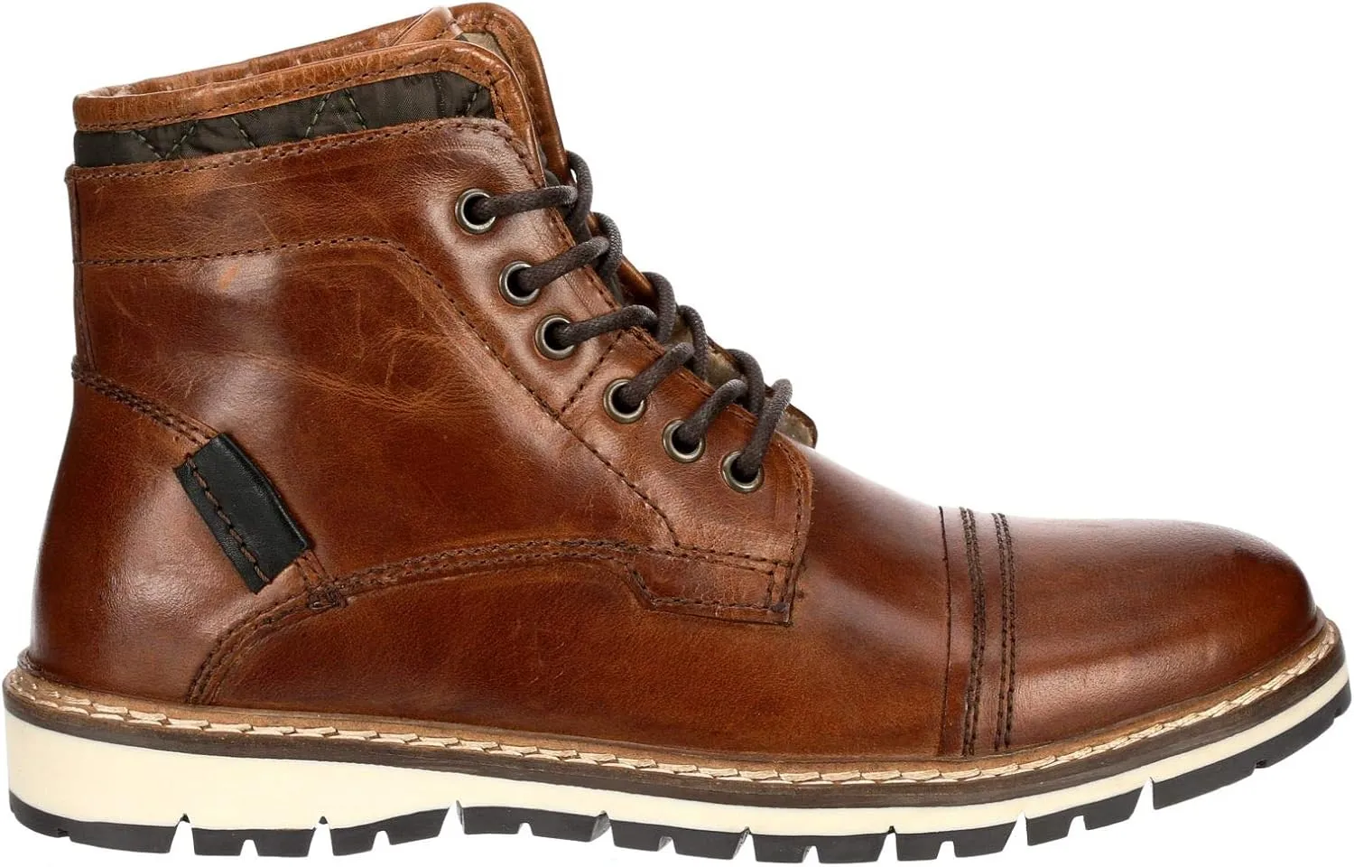 Franco Fortini Blake - Men's Leather Round Toe Lace-up Casual Boot