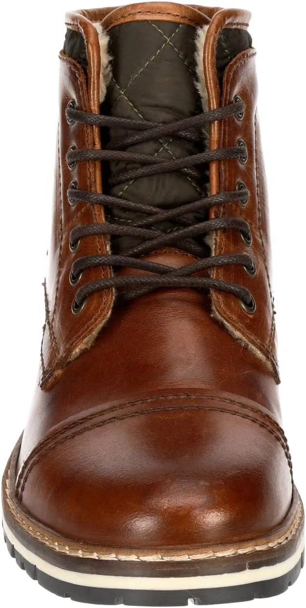 Franco Fortini Blake - Men's Leather Round Toe Lace-up Casual Boot