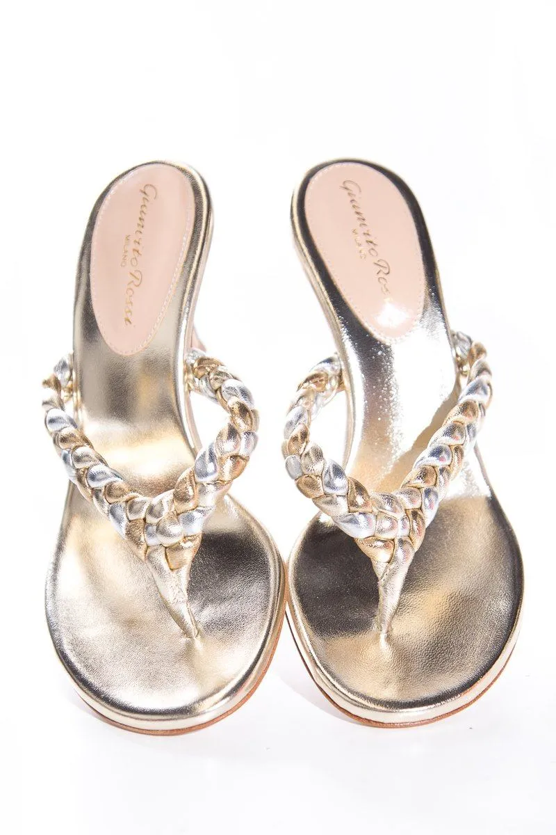 Gianvito Rossi Metallic Sandals SZ 37
