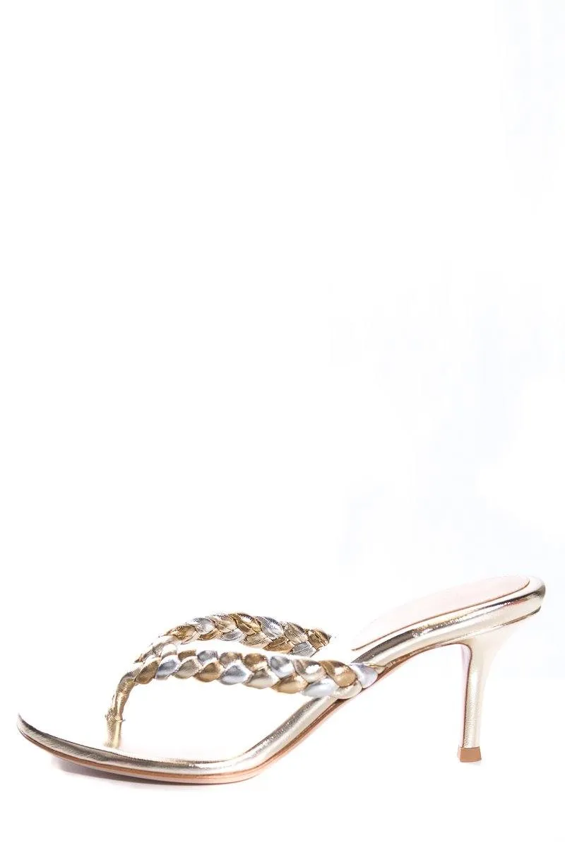 Gianvito Rossi Metallic Sandals SZ 37