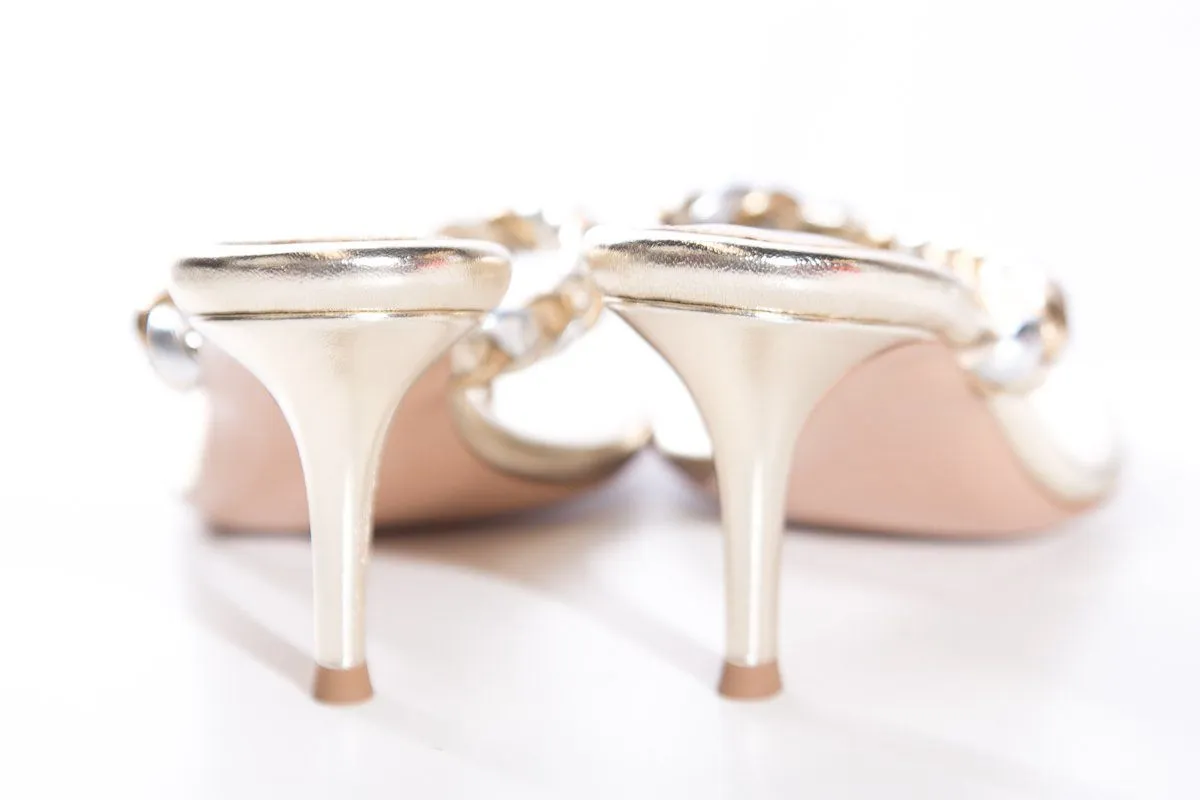Gianvito Rossi Metallic Sandals SZ 37