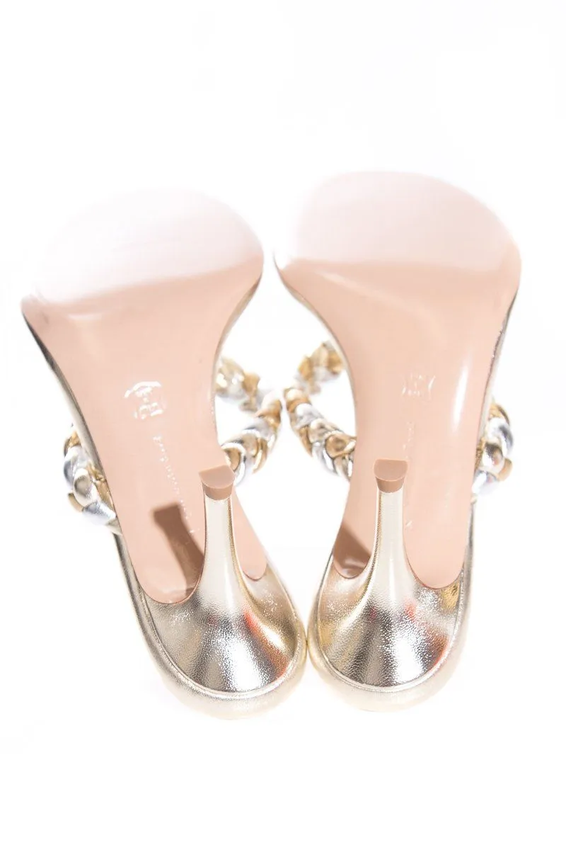 Gianvito Rossi Metallic Sandals SZ 37