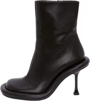Goolita Women's Denim Knee-High Boots, Black, Stiletto Heel, Zip Closure, Gothic, Casual, Party, Dating, All Seasons