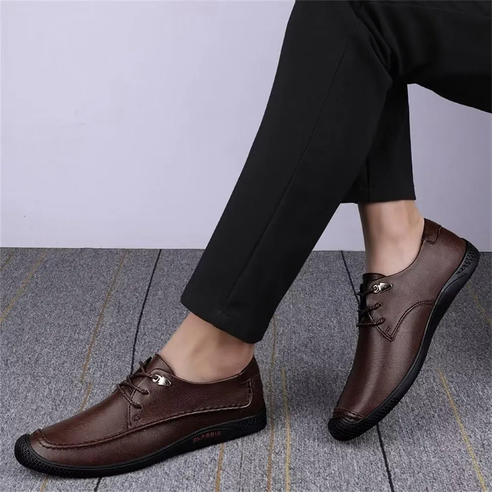 GSLMOLN Men's Fashion Loafer Leather Casual Breathable Formal Dress Shoes