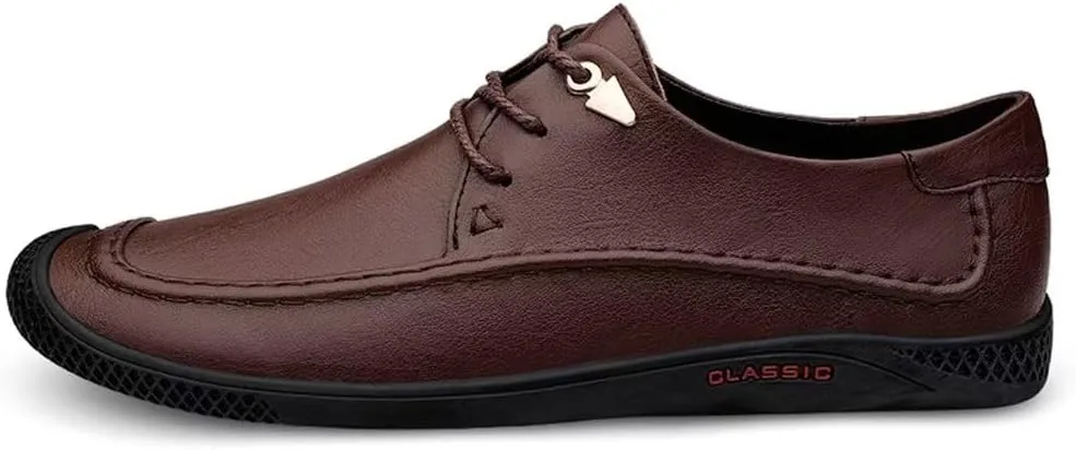 GSLMOLN Men's Fashion Loafer Leather Casual Breathable Formal Dress Shoes