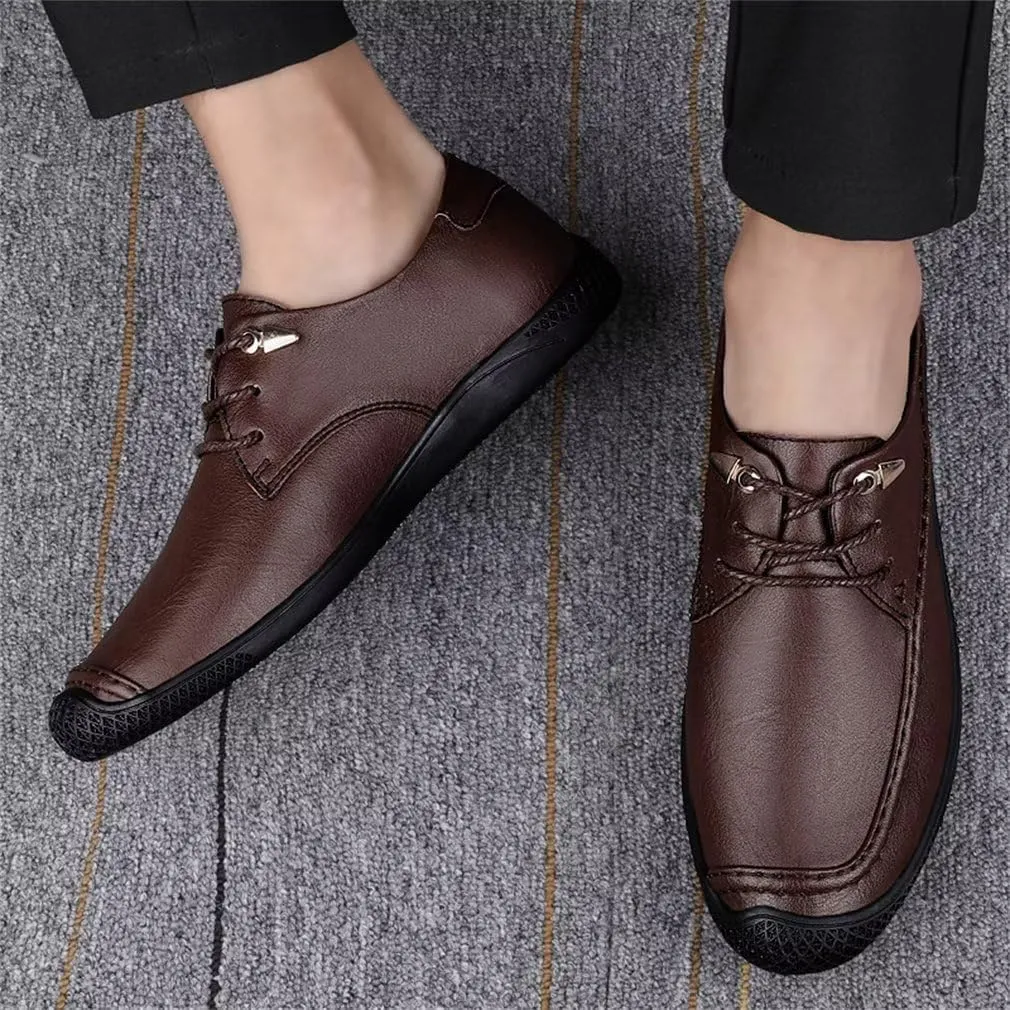 GSLMOLN Men's Fashion Loafer Leather Casual Breathable Formal Dress Shoes