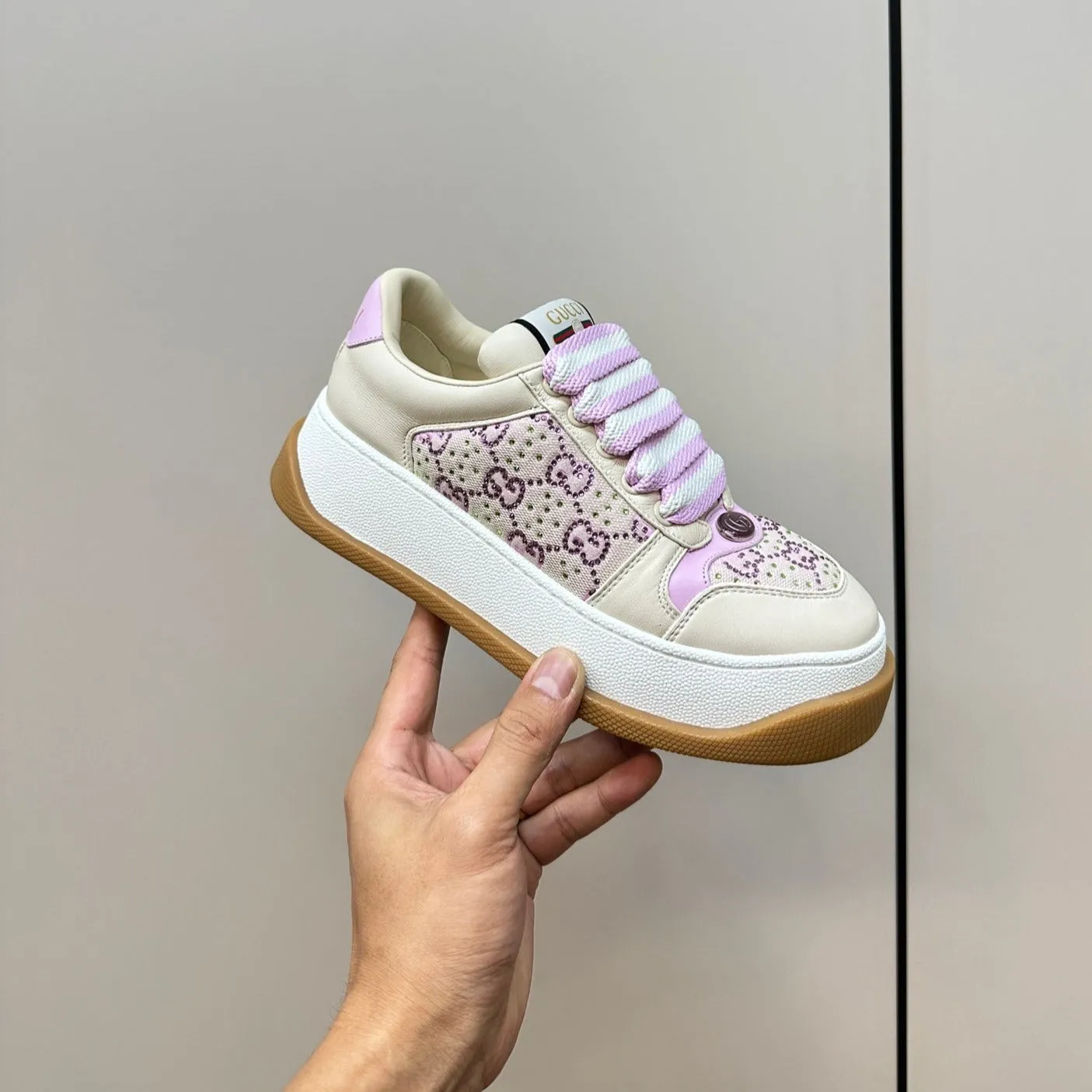 Gucci GG Blush Unbeatable price Screener Pink Sneaker High-performance