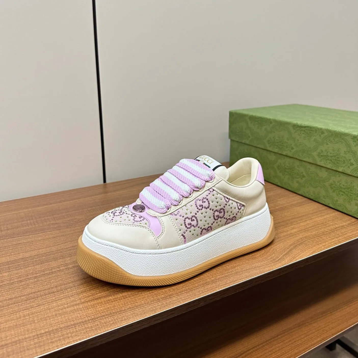 Gucci GG Blush Unbeatable price Screener Pink Sneaker High-performance