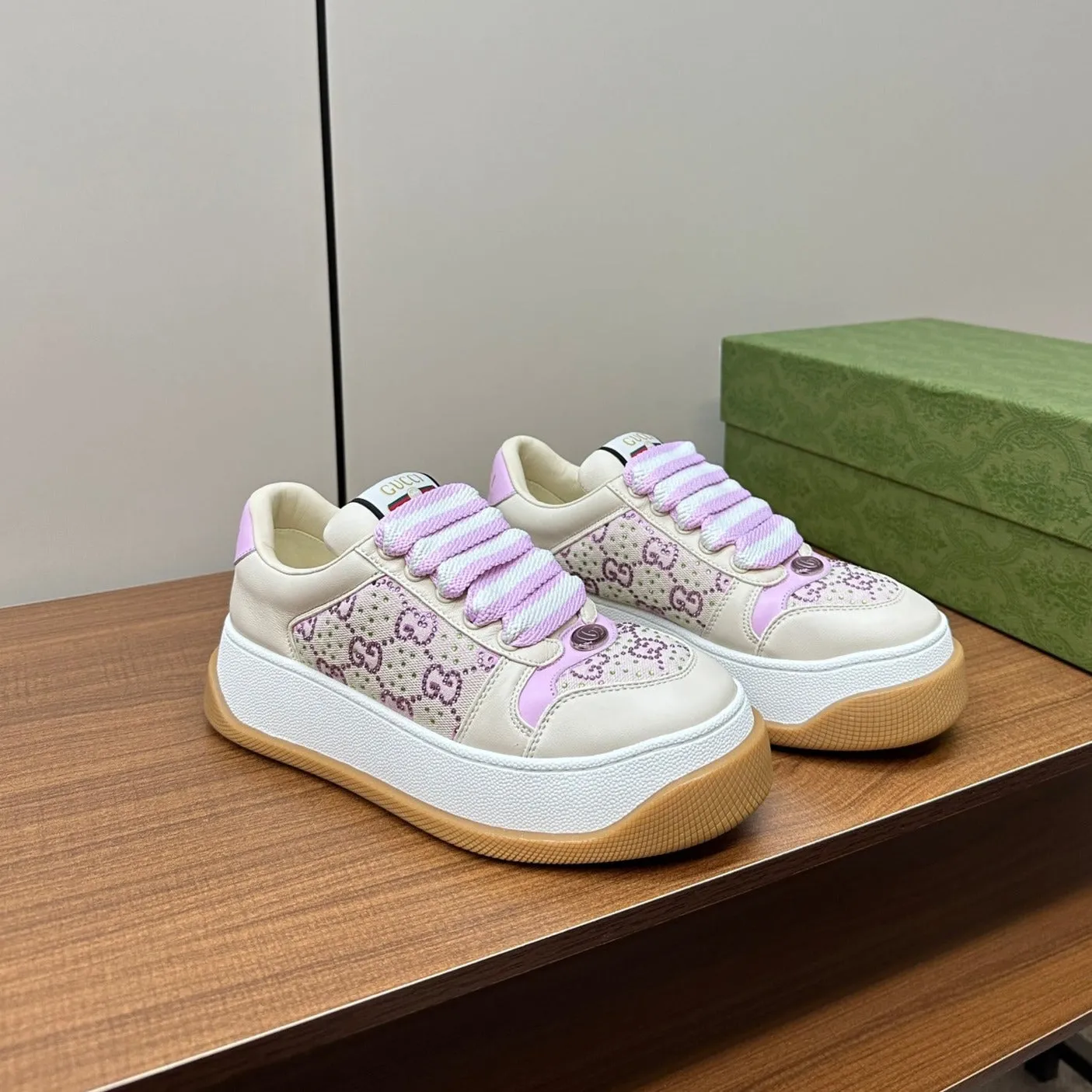 Gucci GG Blush Unbeatable price Screener Pink Sneaker High-performance