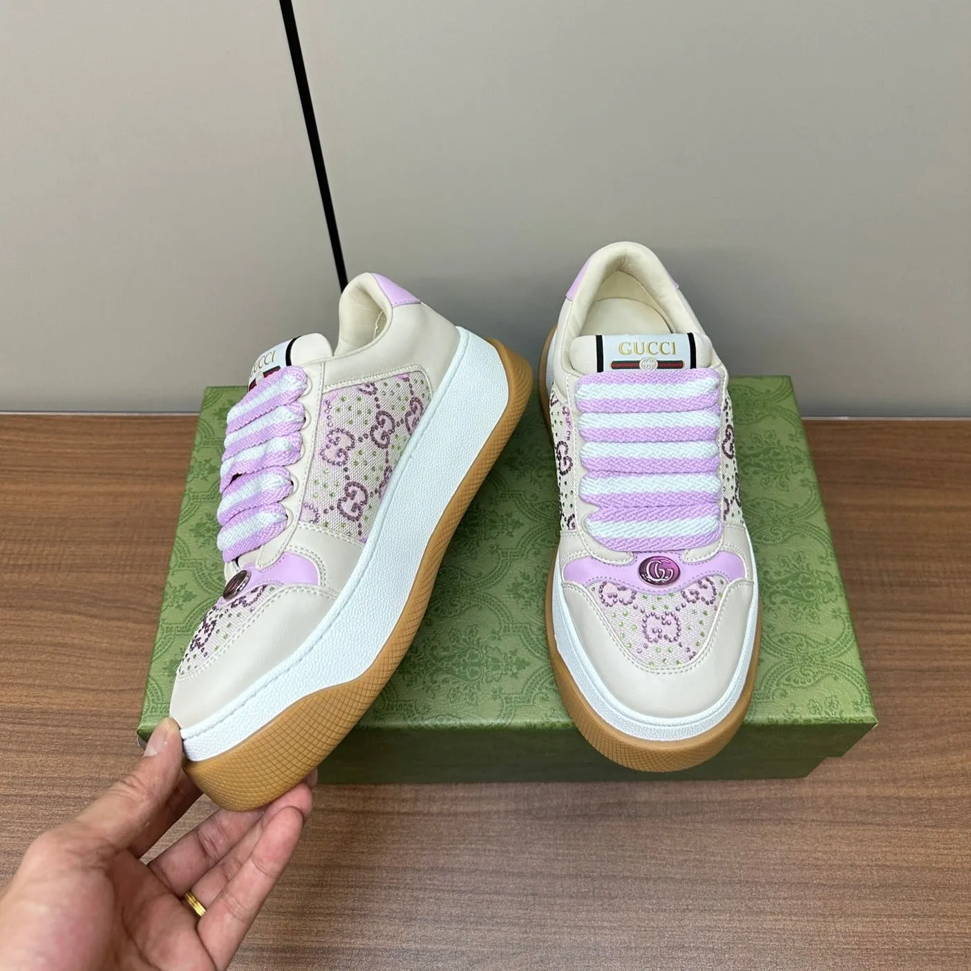 Gucci GG Blush Unbeatable price Screener Pink Sneaker High-performance