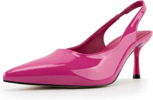 heelchic Women's Kitten Heel, Closed Pointed Toe Low Heel, Comfortable Pumps Shoes for Women Dress Shoes