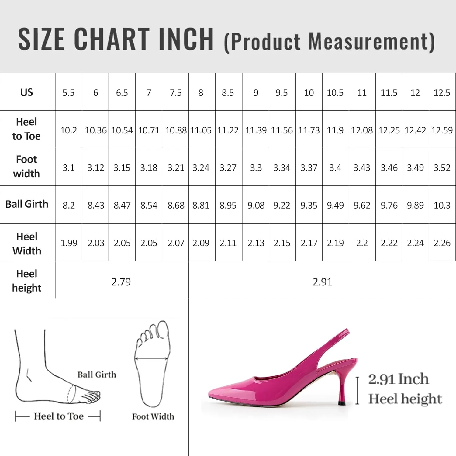 heelchic Women's Kitten Heel, Closed Pointed Toe Low Heel, Comfortable Pumps Shoes for Women Dress Shoes