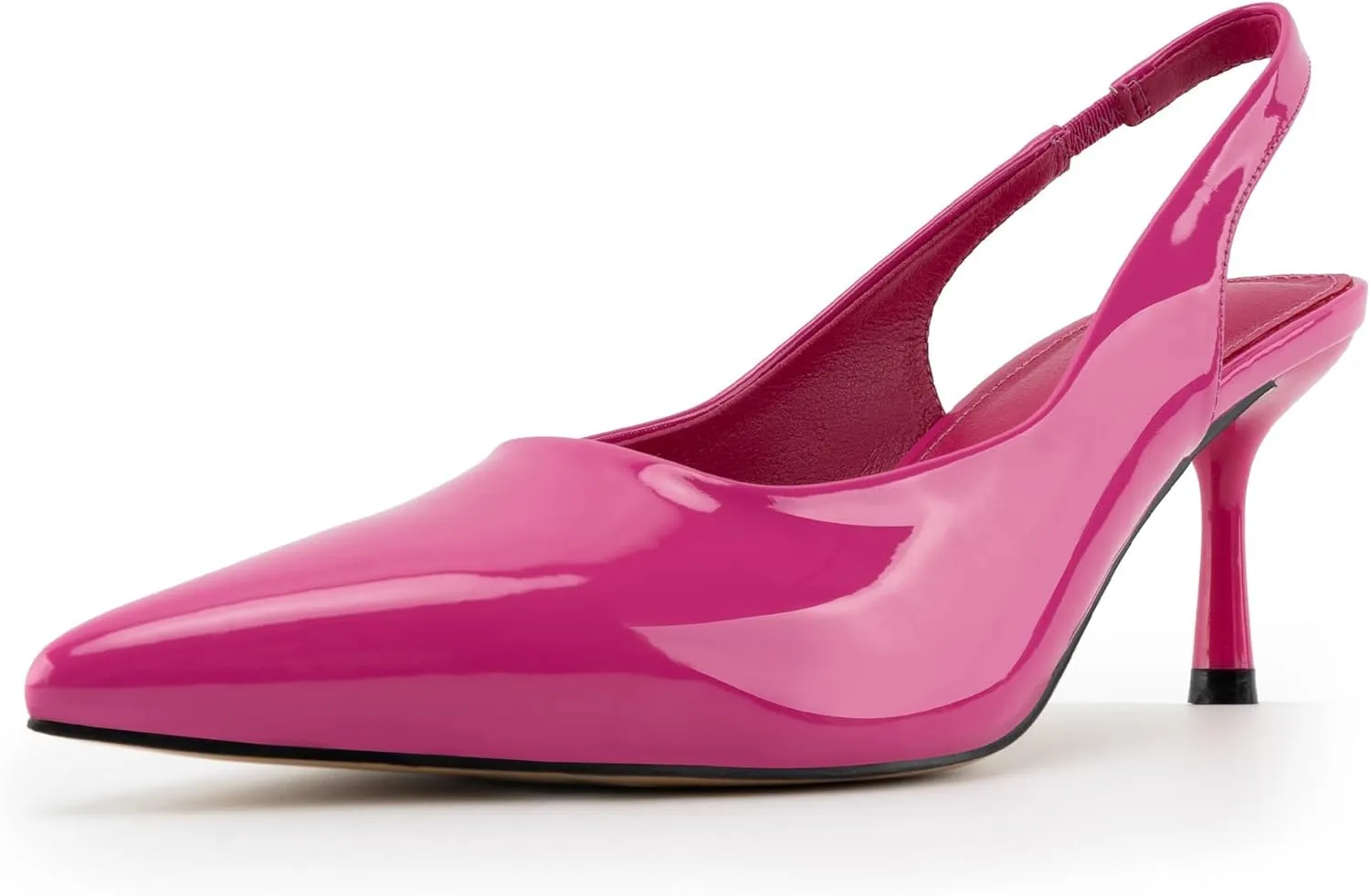heelchic Women's Kitten Heel, Closed Pointed Toe Low Heel, Comfortable Pumps Shoes for Women Dress Shoes