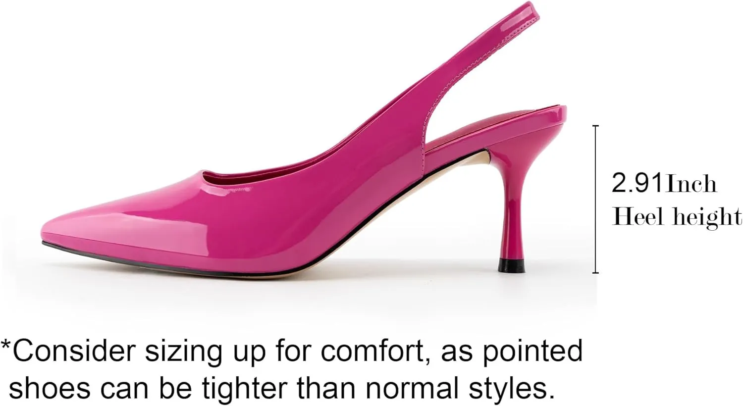 heelchic Women's Kitten Heel, Closed Pointed Toe Low Heel, Comfortable Pumps Shoes for Women Dress Shoes