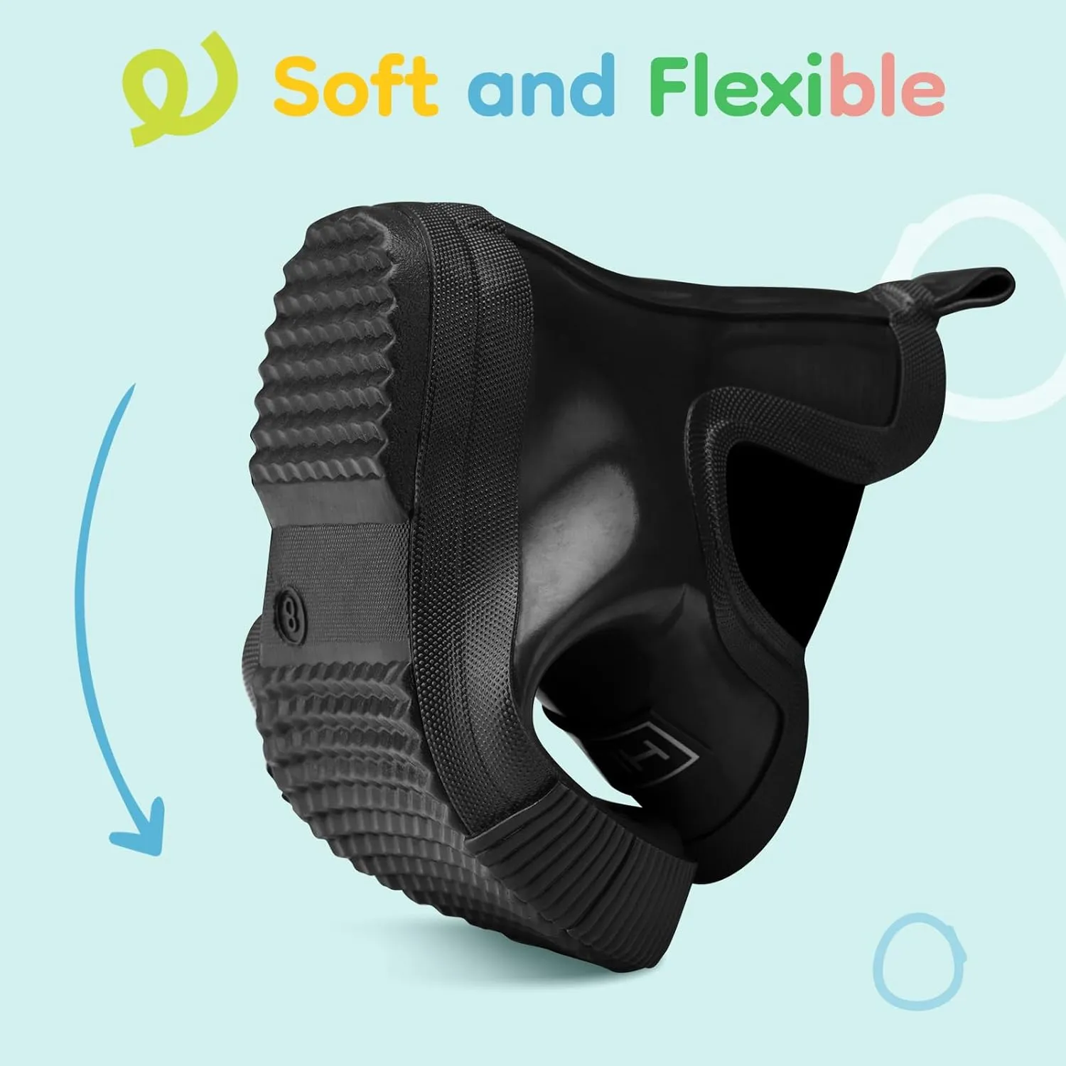 HISEA 100% Natural Rubber Boots for Kids Toddlers Ankle Rain Boots Waterproof Deck Shoes Boys Girls