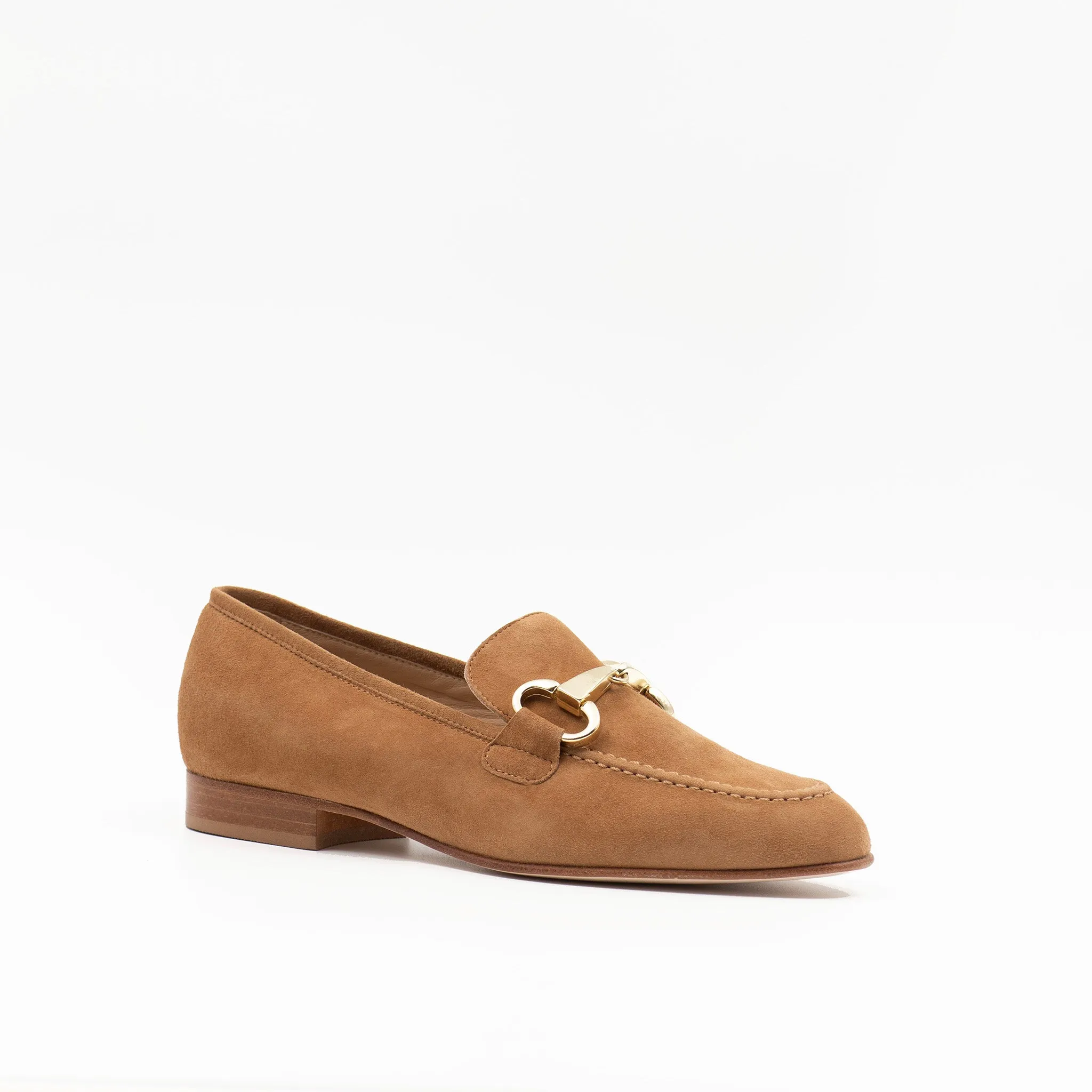 Horsebit Loafer in Cognac Suede