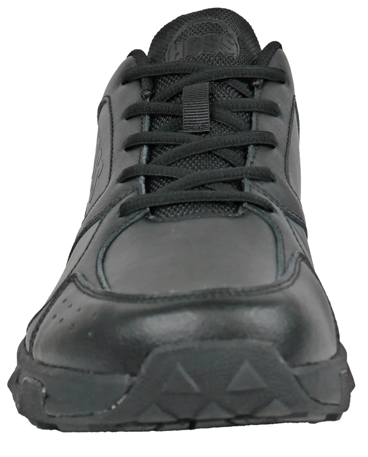 Hoss Boots Mens Beta Soft Toe Black Leather Work Shoes