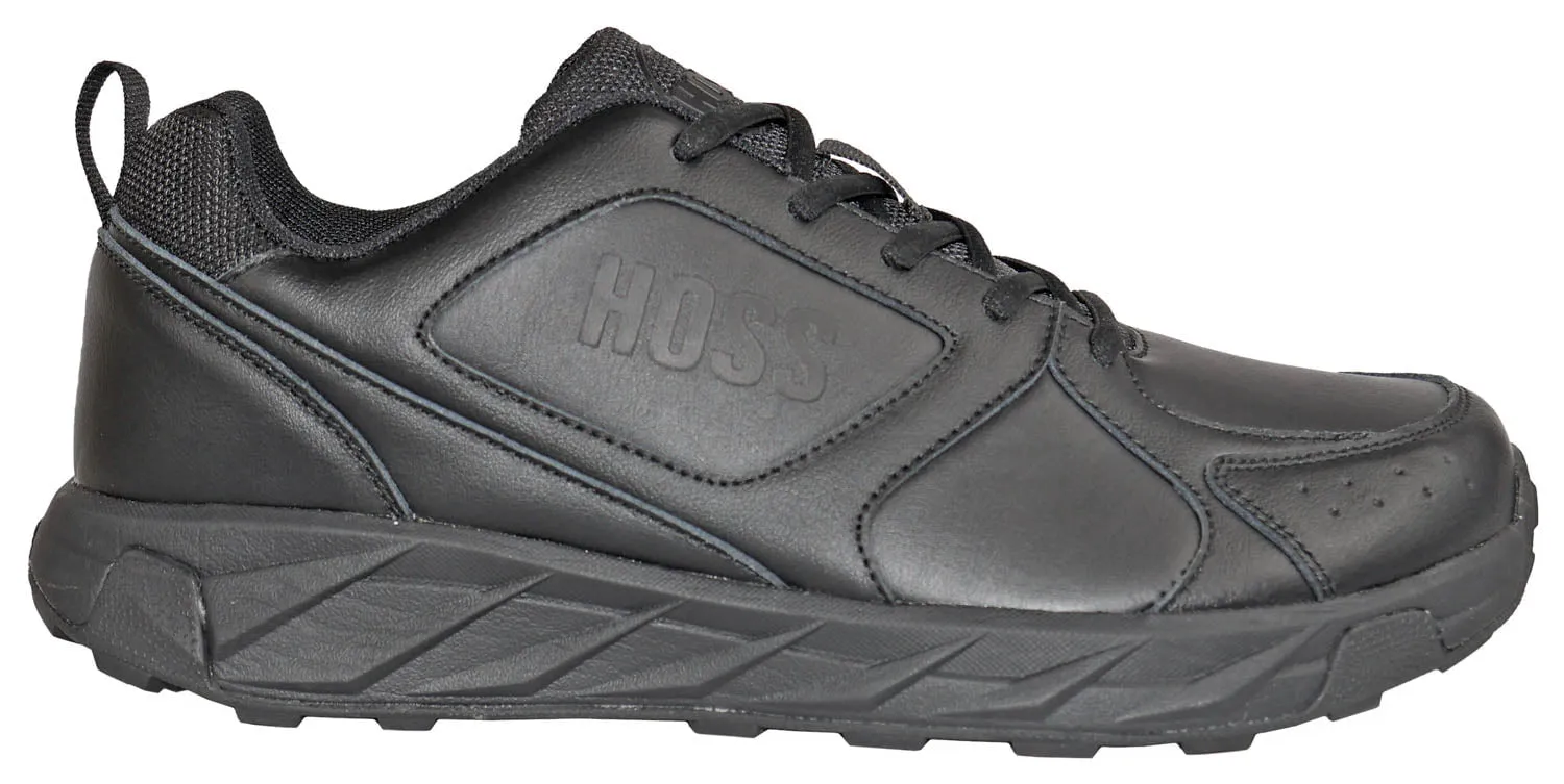 Hoss Boots Mens Beta Soft Toe Black Leather Work Shoes