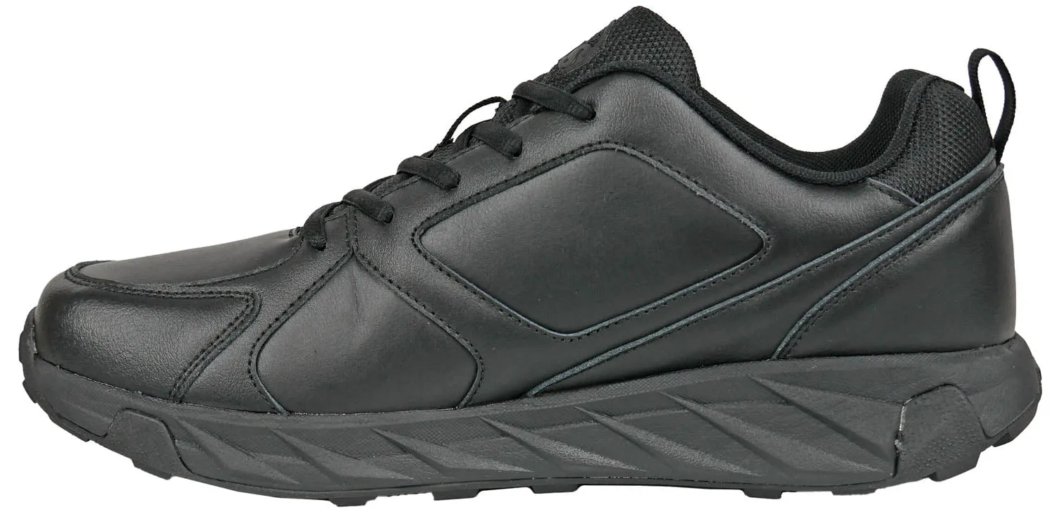 Hoss Boots Mens Beta Soft Toe Black Leather Work Shoes