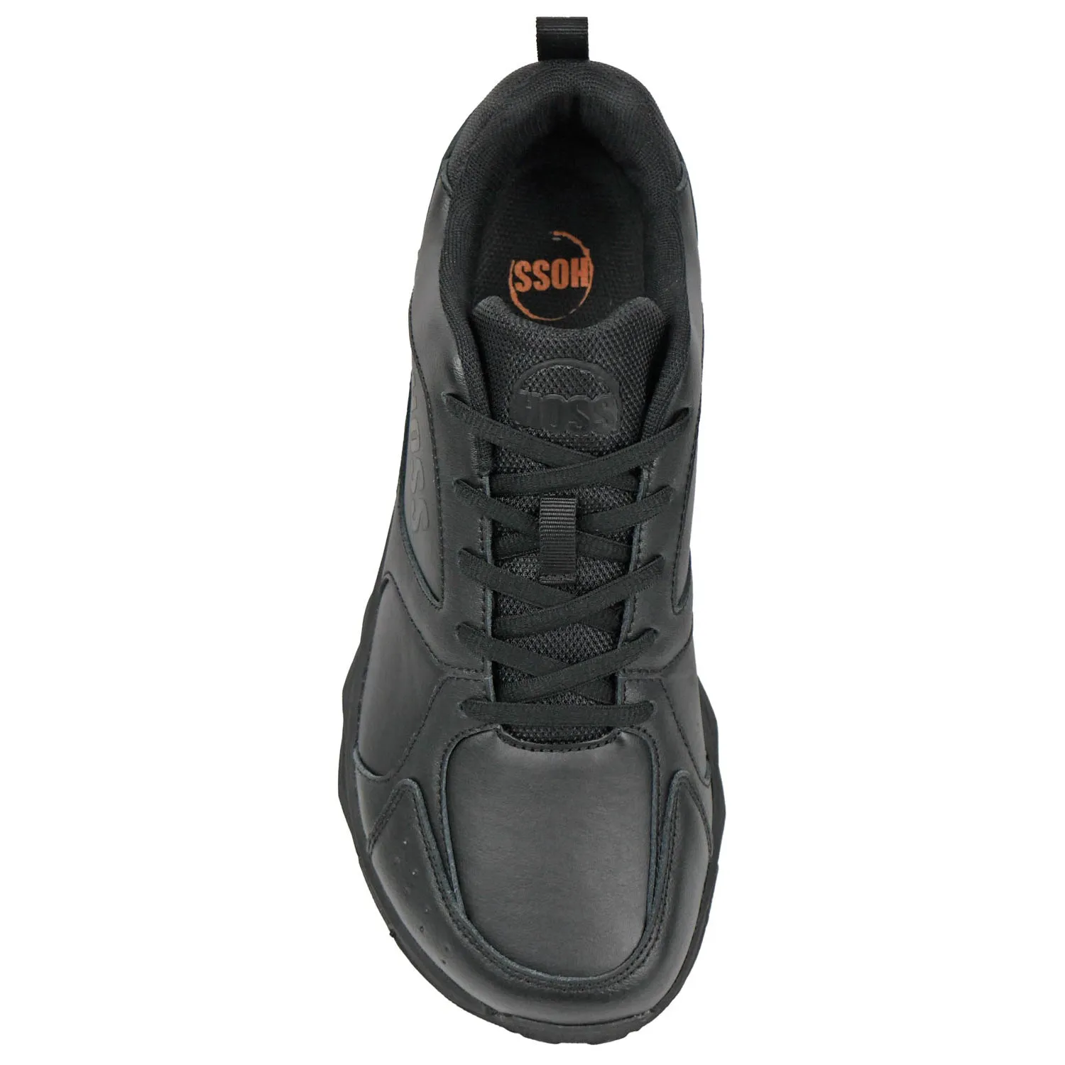 Hoss Boots Mens Beta Soft Toe Black Leather Work Shoes