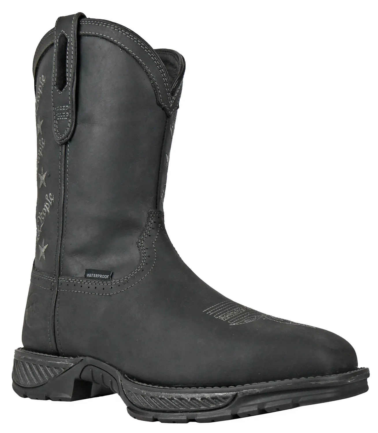 Hoss Boots Mens We The People CT WP Black Leather Work Boots