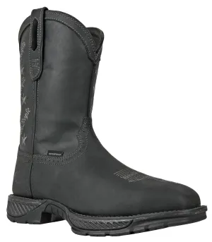 Hoss Boots Mens We The People CT WP Black Leather Work Boots