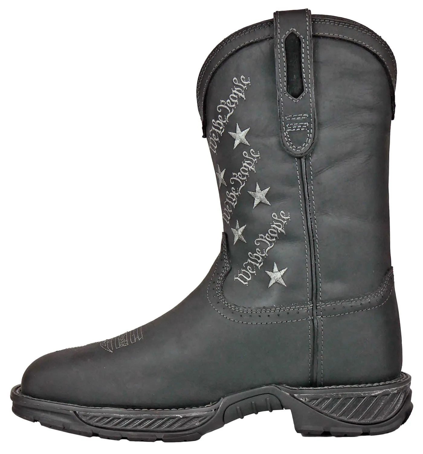 Hoss Boots Mens We The People CT WP Black Leather Work Boots
