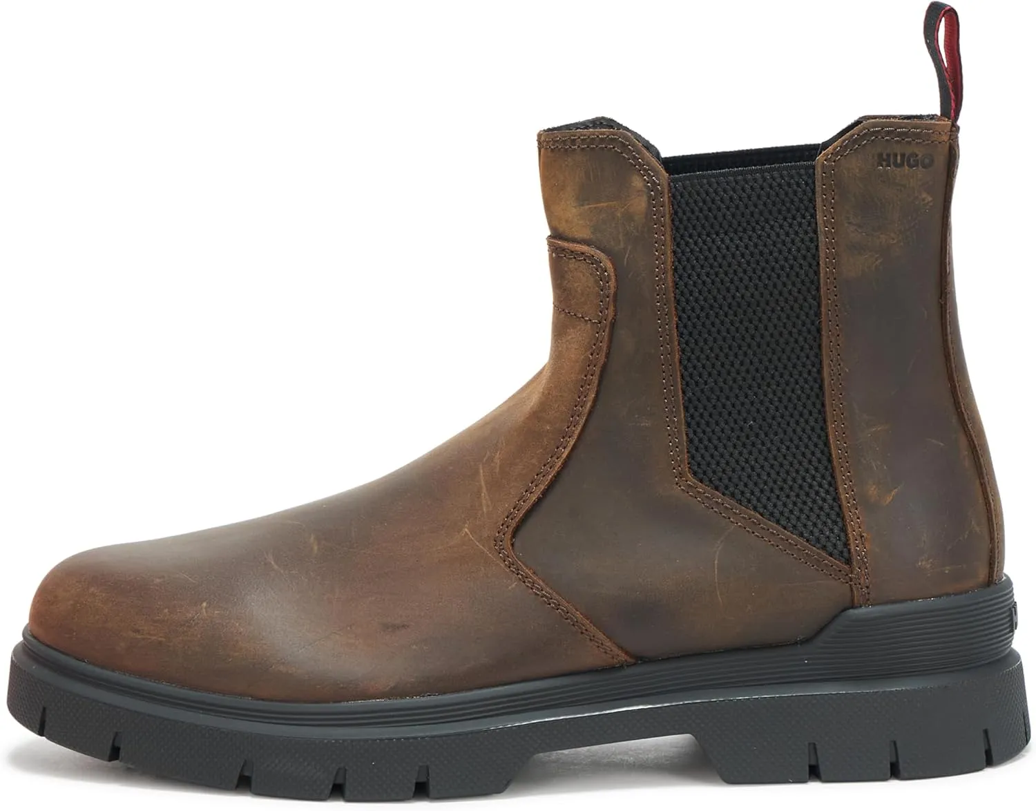 HUGO Men's Side Zip Lace Up Boot Fashion