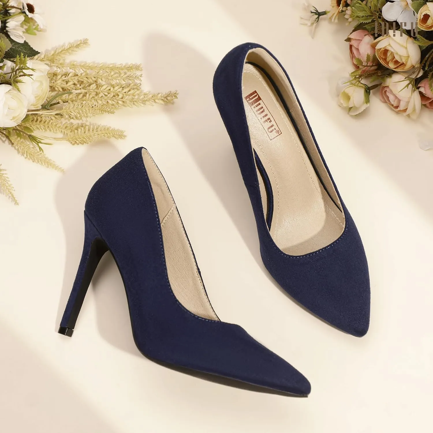 IDIFU IN4 Women's Pumps High Heels Closed Toe Stiletto Pointed Toe Dress Shoes Wedding Prom Bridal Daily Work Office Business Trendy Fashion Sexy Comfortable Pumps Dressy Shoes