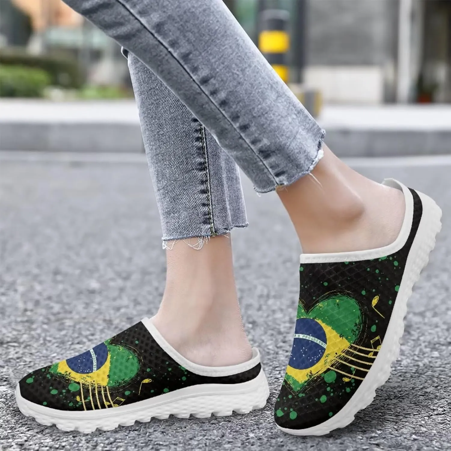Jeiento Women Lightweight Slip On Mules Shoes Comfortable Anti Slip Loafers Open Back Breathable Slippers