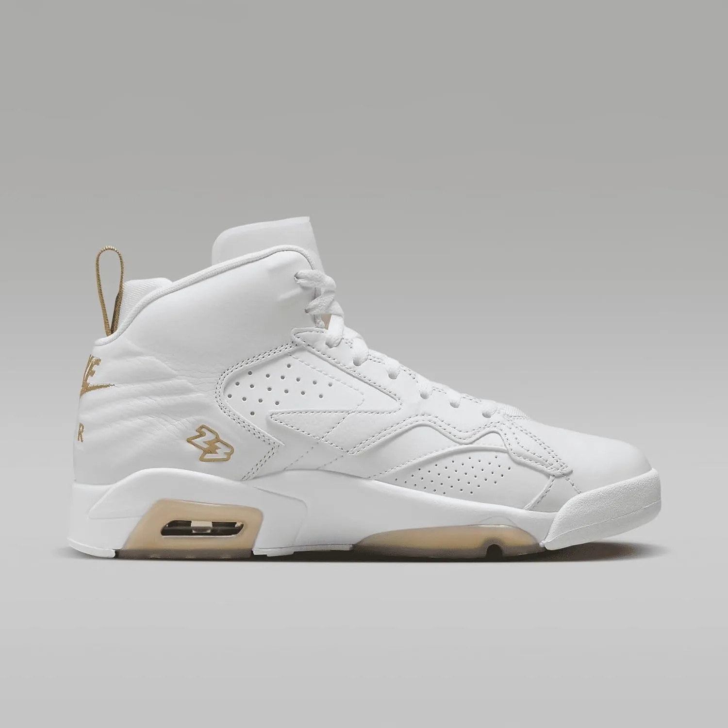 Jordan MVP MG - Women's (FZ3985-100, White/Metallic Gold/Gum Lt Brown)