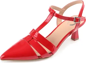 Journee Collection Womens Jazlynn Patent Pointed Toe Pumps