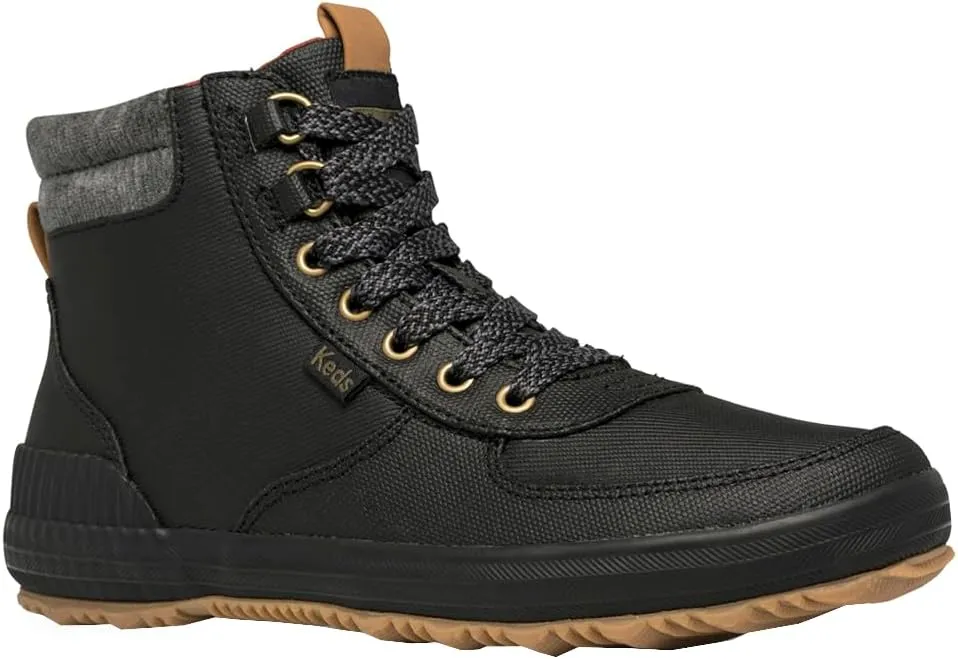 Keds Womens Scout Iii Thinsulate Splash Round Toe Lace Up Casual Boots Ankle - Black