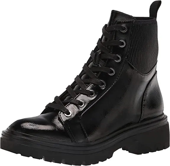 Kenneth Cole Women's Women's Rhode Light Lace Up PG Fashion Boot, Black, 7.5