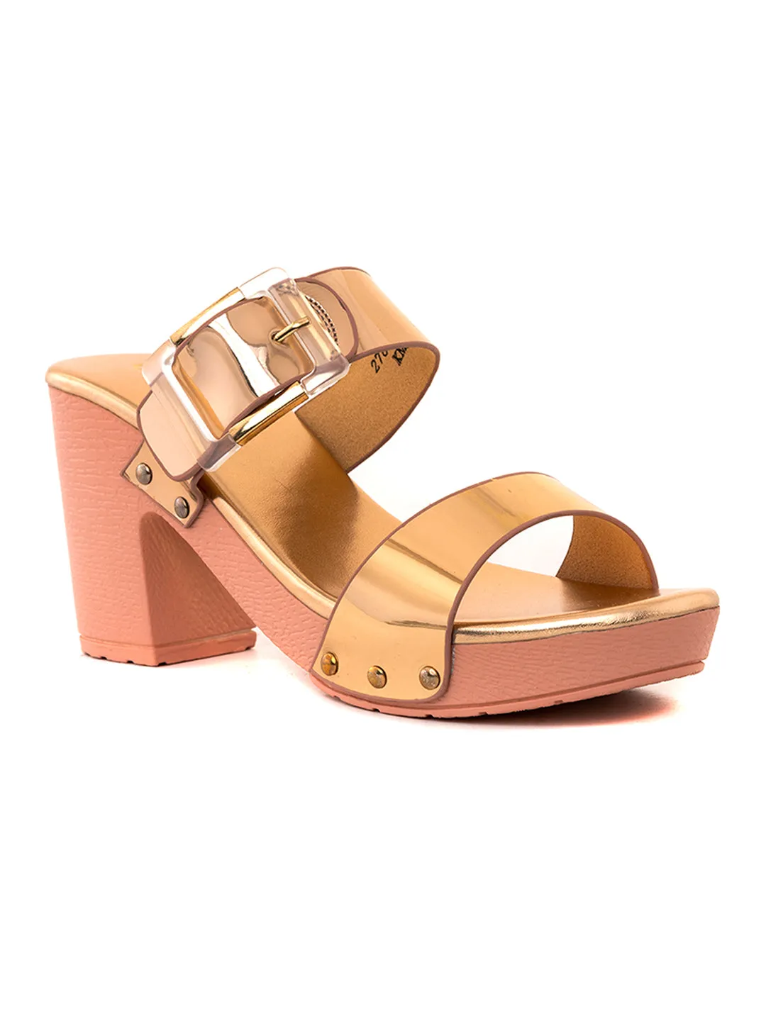 Khadim Cleo High Heel Block Mule Slip On Sandal for Women