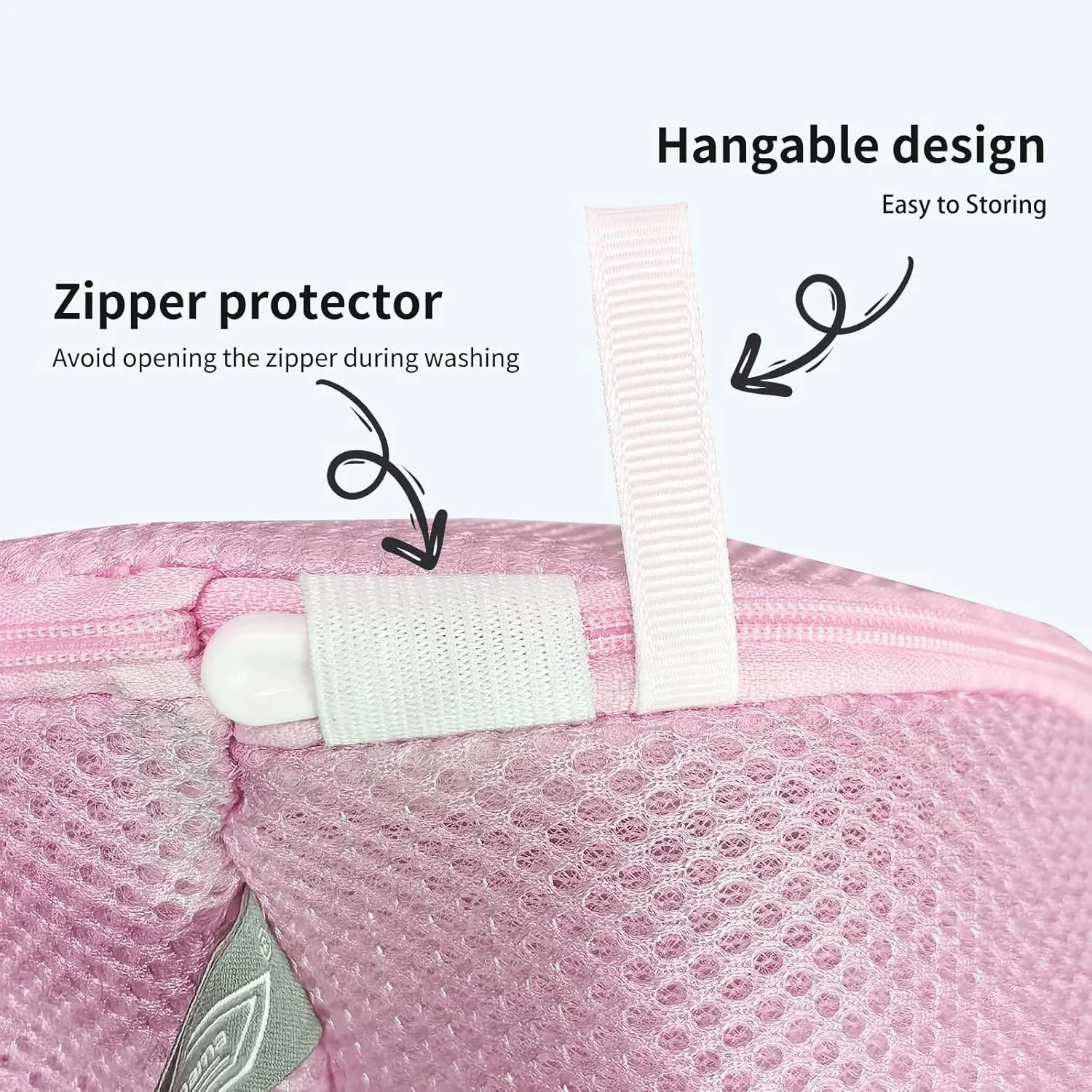 Kimmama Shoe Washing Machine Bag,Laundry Shoes Bags,Sneaker Wash Protector Sack,Sandwish Mesh,Pink,8x15",4 Pack