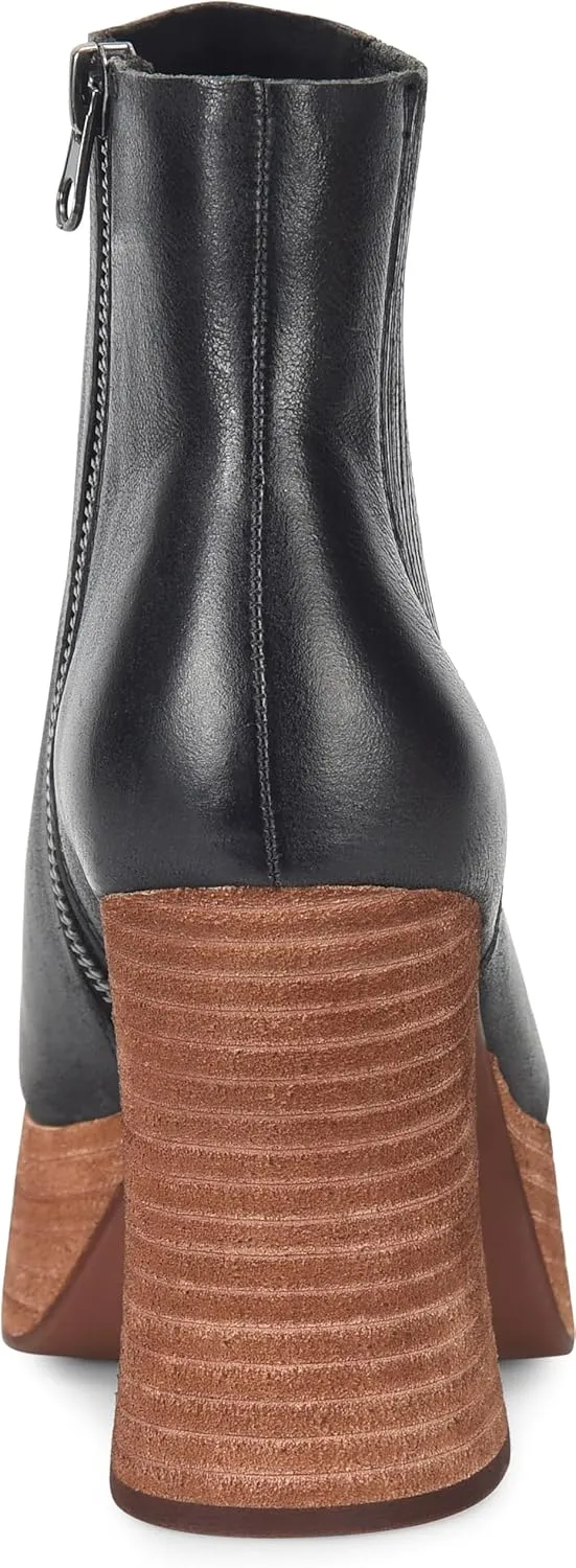 KORK-EASE Baylie Chelsea Boot - Stacked Platform, Hand-Finished/Metallic Leather