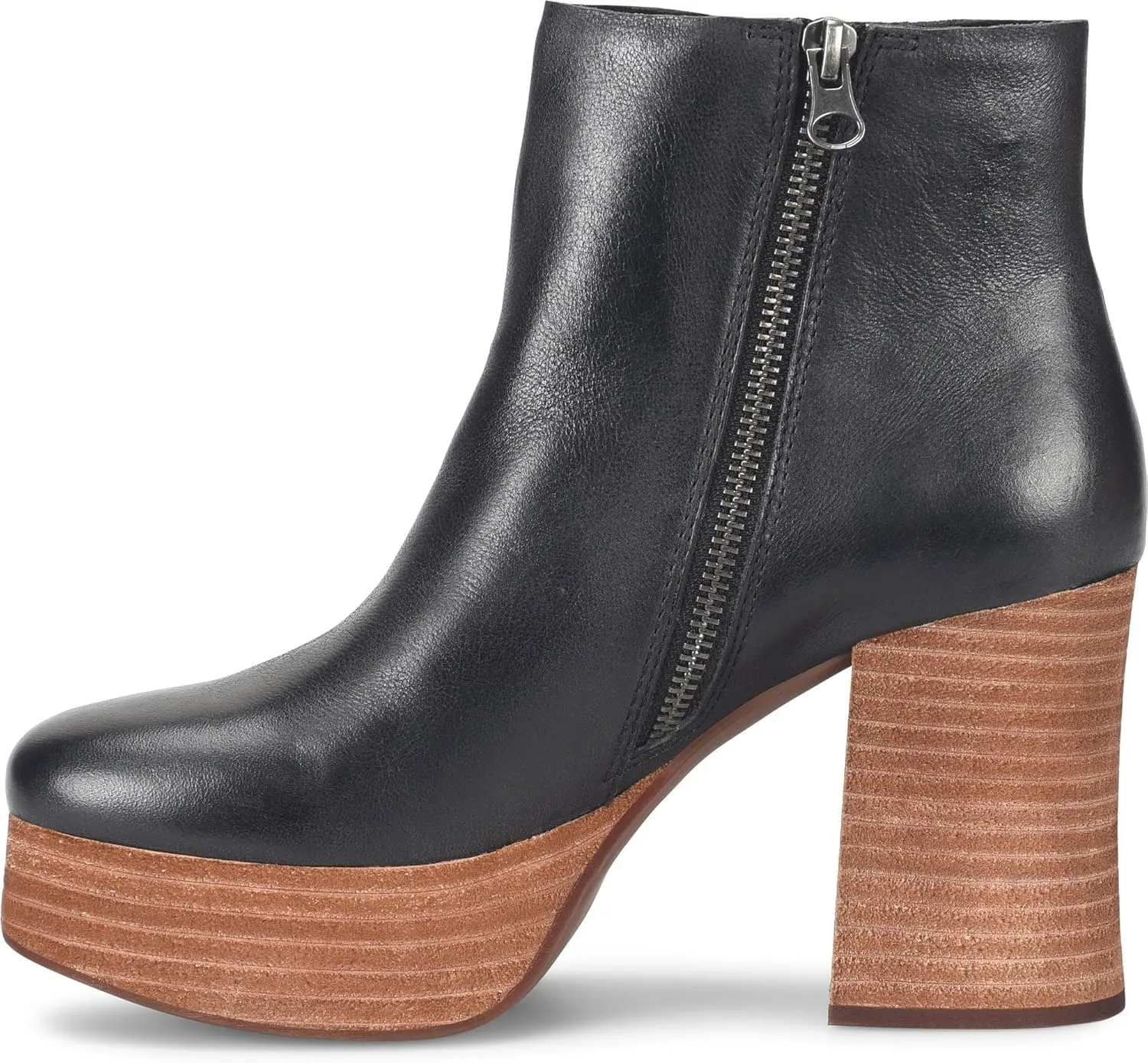 KORK-EASE Baylie Chelsea Boot - Stacked Platform, Hand-Finished/Metallic Leather