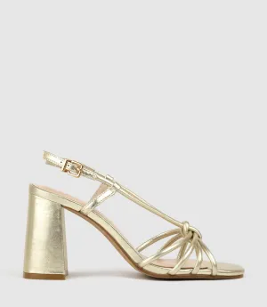 KYA85 Tubed Knot Sandal in Pale Gold